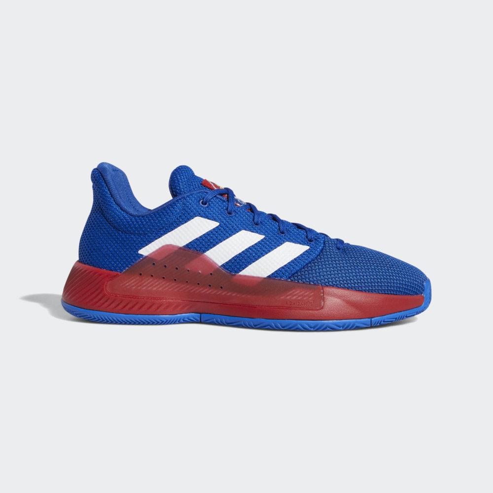 Adidas Men's Pro Bounce Madness 2019 Low Basketball Shoes Blue/White/Red Ireland BB9225